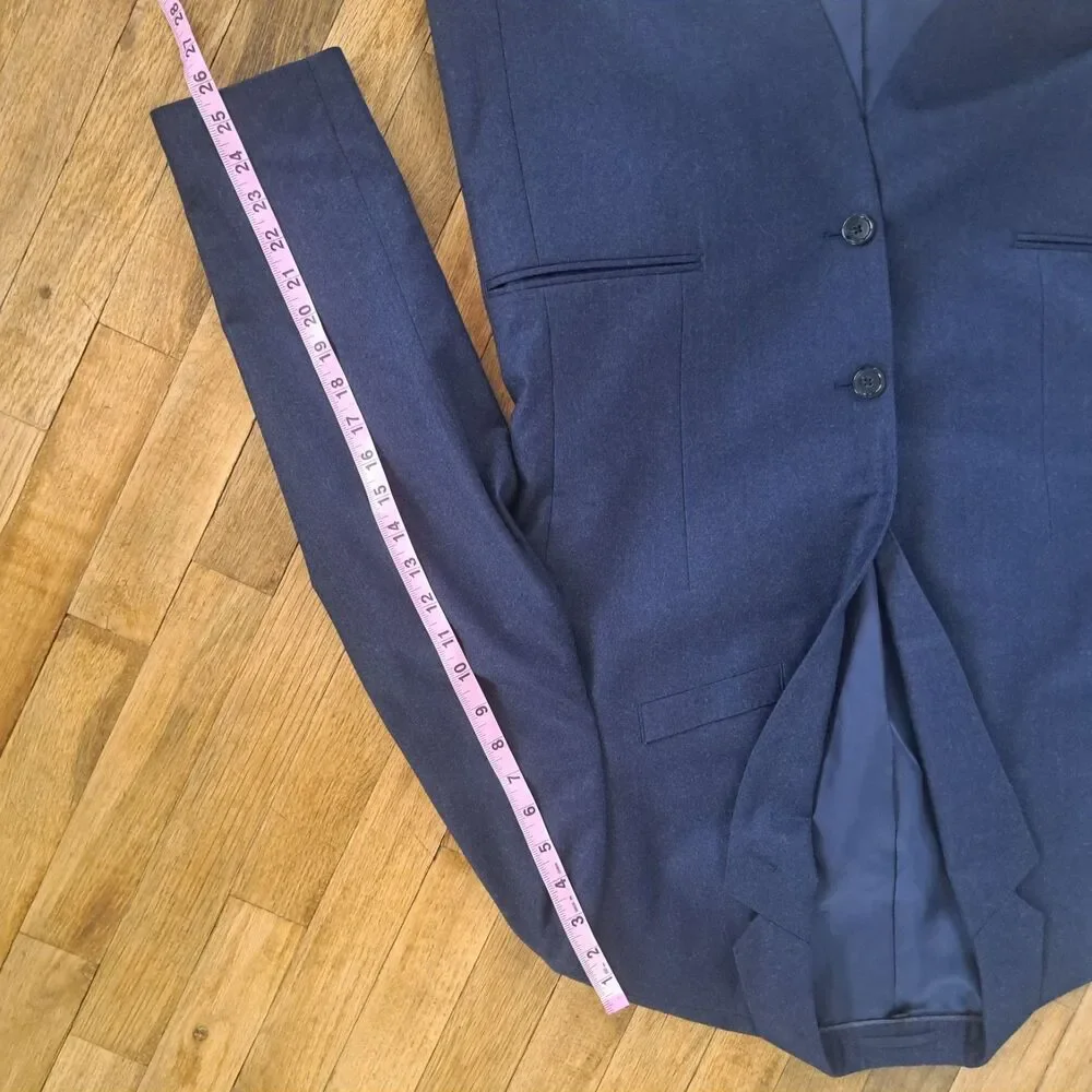 J Crew 100% Wool Blue Ludlow Blazer Mens 40S Navy American Woolen Sport Coat
